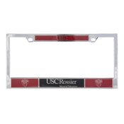 USC Trojans Chrome Shield Rossier License Plate Frame